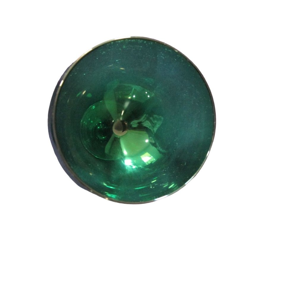 Lenox Holiday Gems Emerald Green Balloon Wine Glass Clear Stem and foot, nwt - Picture 9 of 11